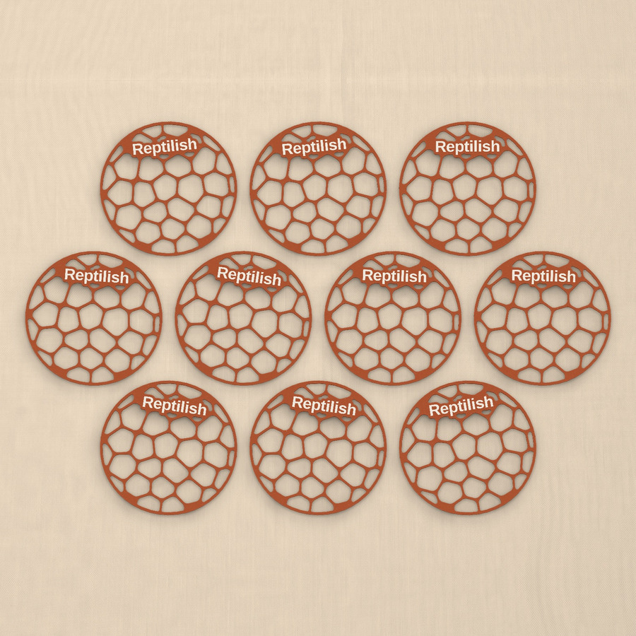 Dieci piastre Pebble Plate tonde
